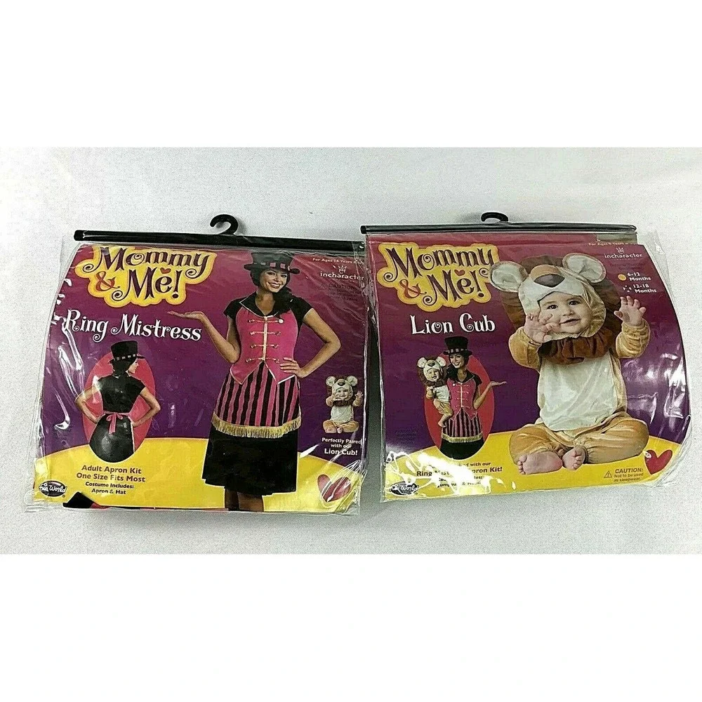 Mommy And Me Ring Mistress And Lion Cub Costumes Outfits Set Infant 12-18 Months